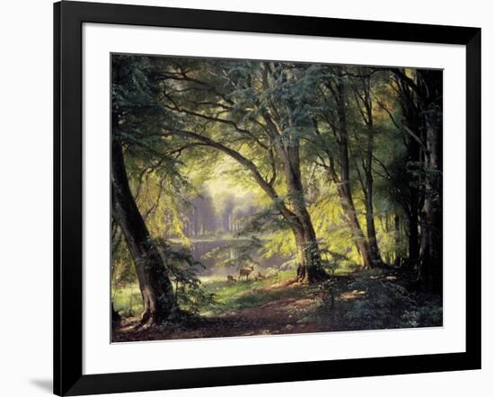 The Deer Park-Carl Frederic Aagaard-Framed Art Print