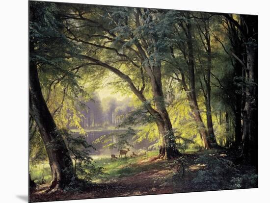 The Deer Park-Carl Frederic Aagaard-Mounted Premium Giclee Print