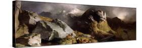The Deer Pass-Edwin Henry Landseer-Stretched Canvas