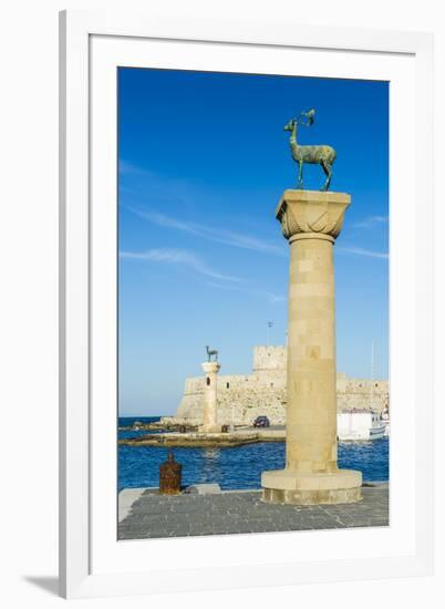 The Deer, the Medieval Old Town of the City of Rhodes, Rhodes, Dodecanese Islands, Greek Islands-Michael Runkel-Framed Photographic Print