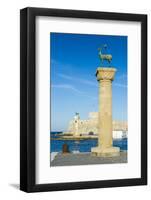 The Deer, the Medieval Old Town of the City of Rhodes, Rhodes, Dodecanese Islands, Greek Islands-Michael Runkel-Framed Photographic Print