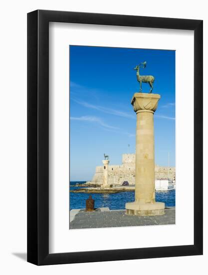 The Deer, the Medieval Old Town of the City of Rhodes, Rhodes, Dodecanese Islands, Greek Islands-Michael Runkel-Framed Photographic Print