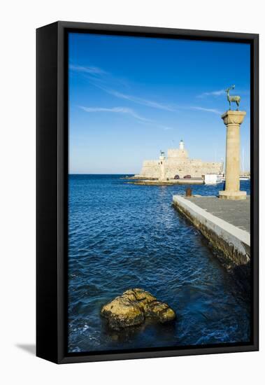 The Deers, the Medieval Old Town of the City of Rhodes, Rhodes, Dodecanese Islands, Greek Islands-Michael Runkel-Framed Stretched Canvas