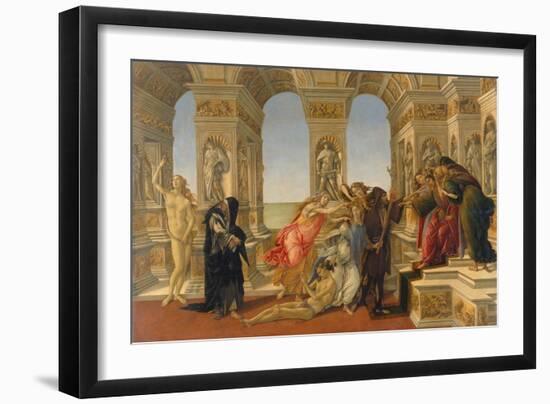 The Defamation of Apelles, 1494-95-Sandro Botticelli-Framed Giclee Print