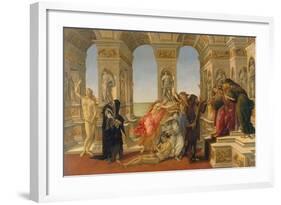 The Defamation of Apelles, 1494-95-Sandro Botticelli-Framed Giclee Print