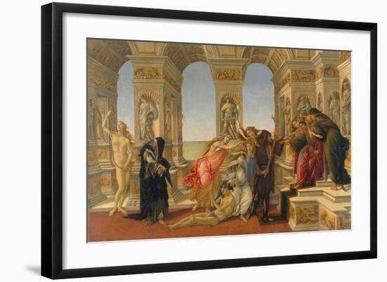 The Defamation of Apelles, 1494-95-Sandro Botticelli-Framed Giclee Print