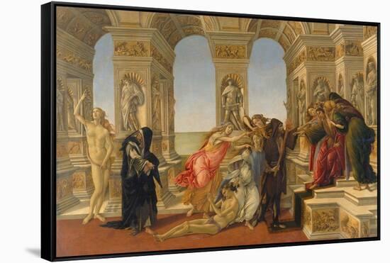 The Defamation of Apelles, 1494-95-Sandro Botticelli-Framed Stretched Canvas