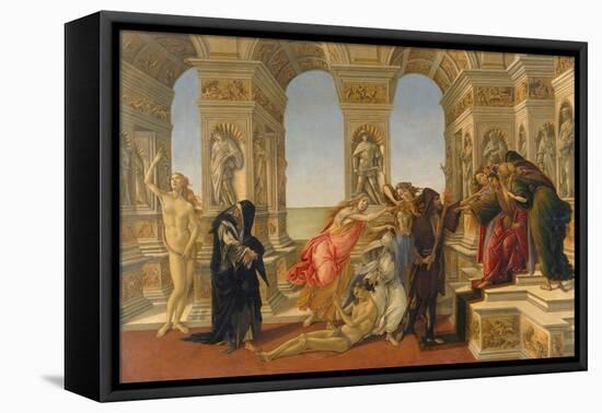 The Defamation of Apelles, 1494-95-Sandro Botticelli-Framed Stretched Canvas