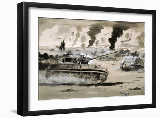 The Defeat of the Afrika Corps at El Alamein-null-Framed Giclee Print