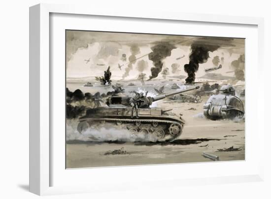 The Defeat of the Afrika Corps at El Alamein-null-Framed Giclee Print