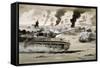 The Defeat of the Afrika Corps at El Alamein-null-Framed Stretched Canvas