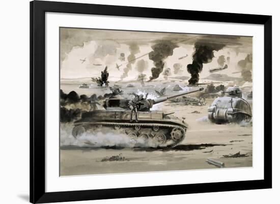 The Defeat of the Afrika Corps at El Alamein-null-Framed Giclee Print