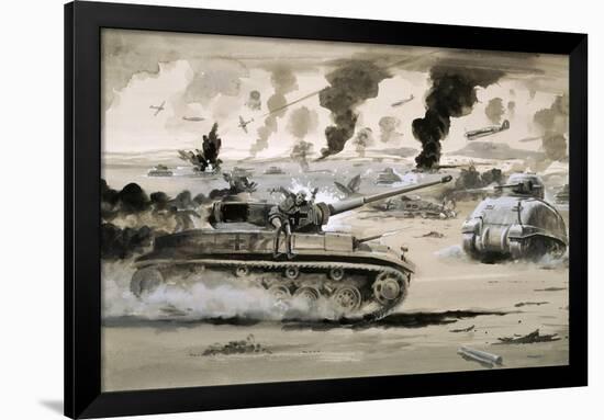 The Defeat of the Afrika Corps at El Alamein-null-Framed Giclee Print