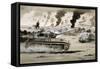 The Defeat of the Afrika Corps at El Alamein-null-Framed Stretched Canvas