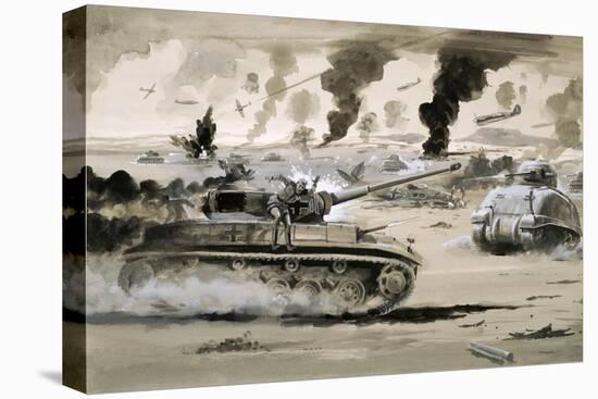 The Defeat of the Afrika Corps at El Alamein-null-Stretched Canvas