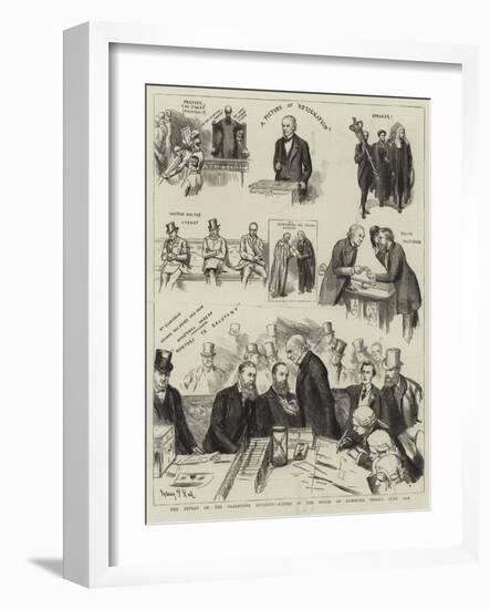 The Defeat of the Gladstone Ministry, Scenes in the House of Commons, Friday, 12th June-Sydney Prior Hall-Framed Giclee Print