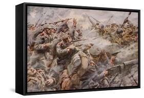 The Defeat of the Prussian Guard at Zonnebeke-Arthur C. Michael-Framed Stretched Canvas
