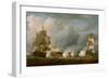 The 'Defence' at the Battle of the 1 June 1794, 1811 (Oil on Canvas)-Nicholas Pocock-Framed Giclee Print