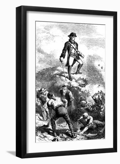 The Defence of Breed's Hill, Prescott in the Redoubt, 1775-null-Framed Giclee Print