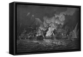 'The Defence of Gibraltar', c1785-Thomas Luny-Framed Stretched Canvas