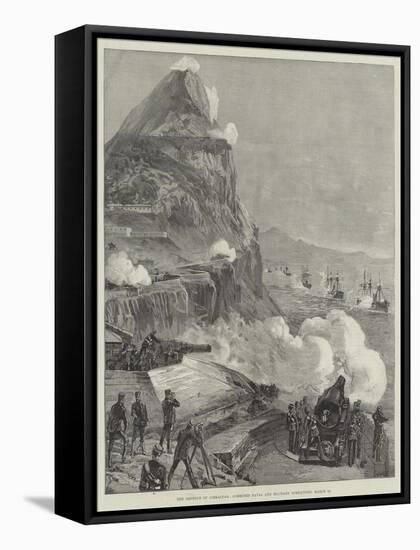 The Defence of Gibraltar, Combined Naval and Military Operations, 13 March-William Heysham Overend-Framed Stretched Canvas