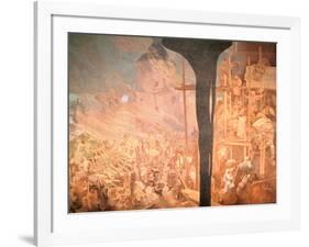 The Defence of Sziget, from the 'Slav Epic', 1914-Alphonse Mucha-Framed Giclee Print