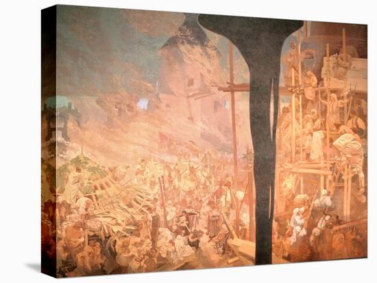 The Defence of Sziget, from the 'Slav Epic', 1914-Alphonse Mucha-Stretched Canvas