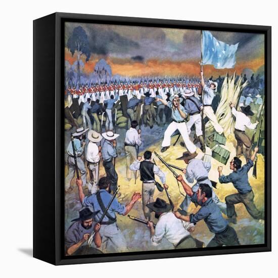 The Defence of the Eureka Stockade-Mcbride-Framed Stretched Canvas