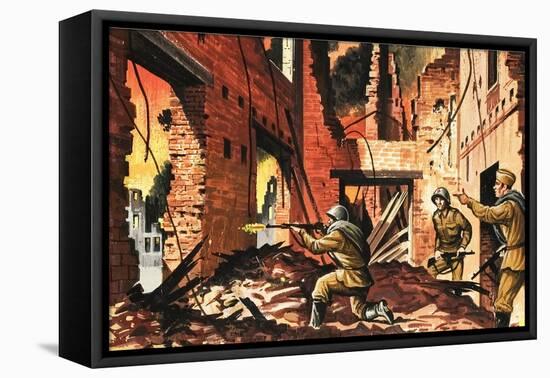 The Defense of Stalingrad During the Second World War-Dan Escott-Framed Stretched Canvas