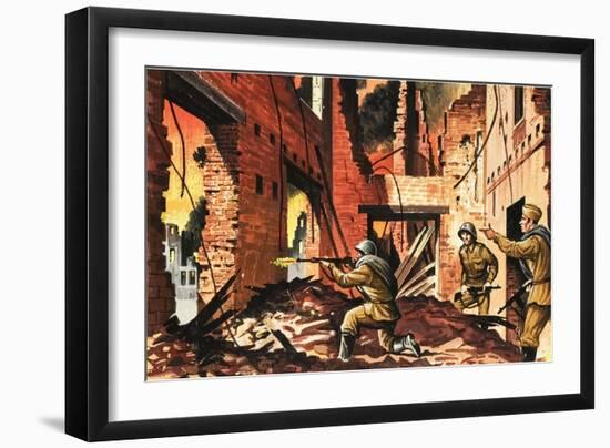 The Defense of Stalingrad During the Second World War-Dan Escott-Framed Giclee Print