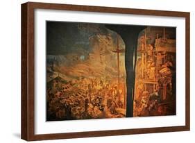 The Defense of Sziget Against the Turks by Nicholas Zrinsky (The Cycle the Slav Epi)-Alphonse Mucha-Framed Giclee Print