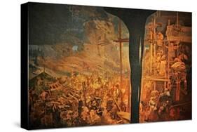 The Defense of Sziget Against the Turks by Nicholas Zrinsky (The Cycle the Slav Epi)-Alphonse Mucha-Stretched Canvas