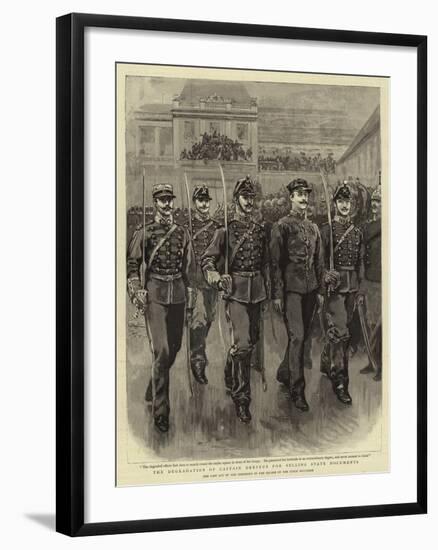 The Degradation of Captain Dreyfus for Selling State Documents-null-Framed Giclee Print