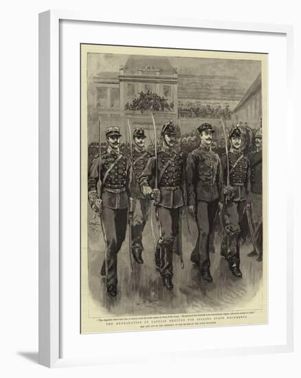 The Degradation of Captain Dreyfus for Selling State Documents-null-Framed Giclee Print