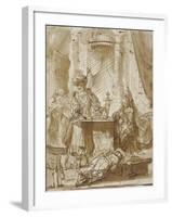 The Degradation of Haman before Ahasuerus and Esther-Rembrandt van Rijn-Framed Giclee Print