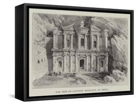 The Deir or Convent, Rock-Cut, at Petra-null-Framed Stretched Canvas