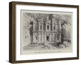 The Deir or Convent, Rock-Cut, at Petra-null-Framed Giclee Print