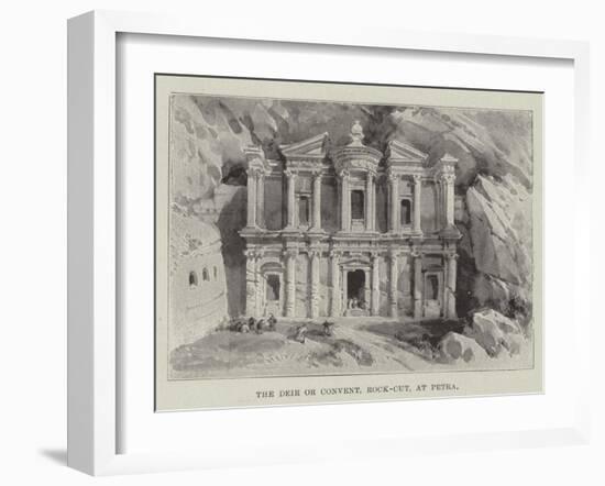 The Deir or Convent, Rock-Cut, at Petra-null-Framed Giclee Print