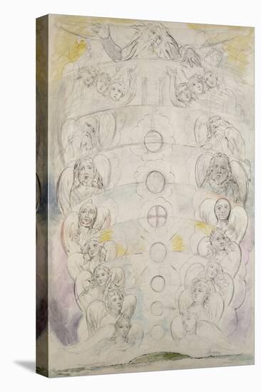 The Deity, from Whom Proceed the Nine Spheres, Illustration to the 'Divine Comedy', Paradiso-William Blake-Stretched Canvas