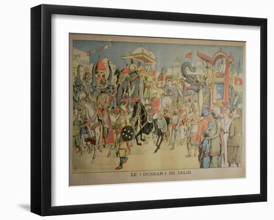 The Delhi Durbar, Illustration from 'Le Petit Journal', January 1903-null-Framed Giclee Print