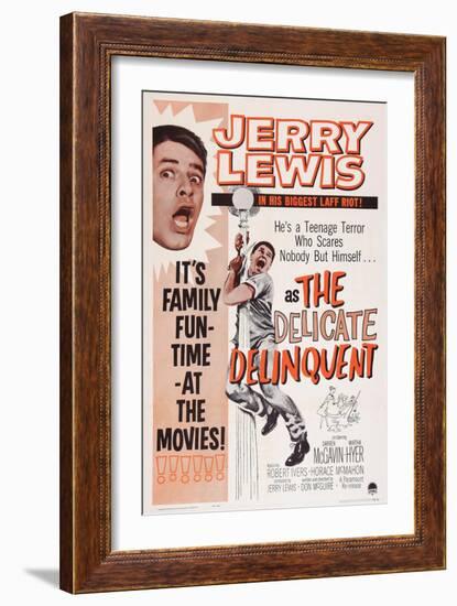 The Delicate Delinquent, Jerry Lewis, 1957-null-Framed Art Print