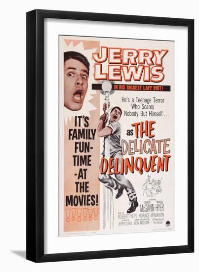 The Delicate Delinquent, Jerry Lewis, 1957-null-Framed Art Print