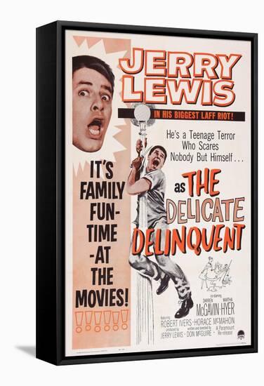 The Delicate Delinquent, Jerry Lewis, 1957-null-Framed Stretched Canvas