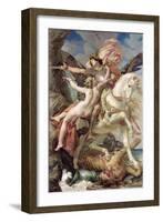 The Deliverance: Ruggiero and Angelica, 1876-Joseph Paul Blanc-Framed Giclee Print