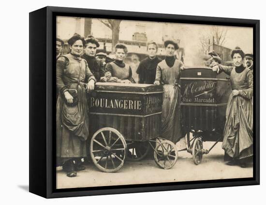 The Delivery Girls of Two Boulangeries in the 17th Arrondissement Paris-null-Framed Stretched Canvas