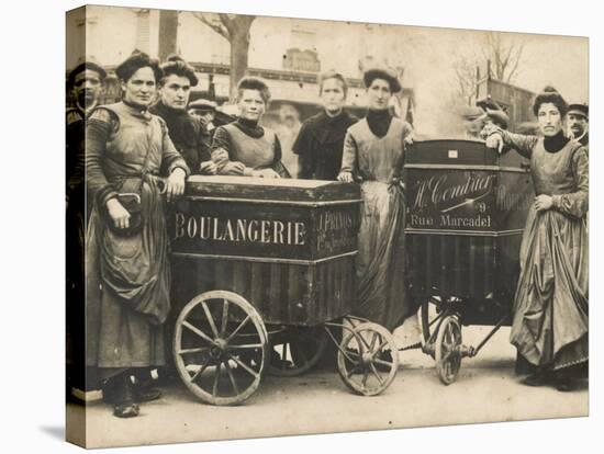 The Delivery Girls of Two Boulangeries in the 17th Arrondissement Paris-null-Stretched Canvas