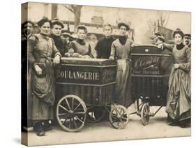 The Delivery Girls of Two Boulangeries in the 17th Arrondissement Paris-null-Stretched Canvas