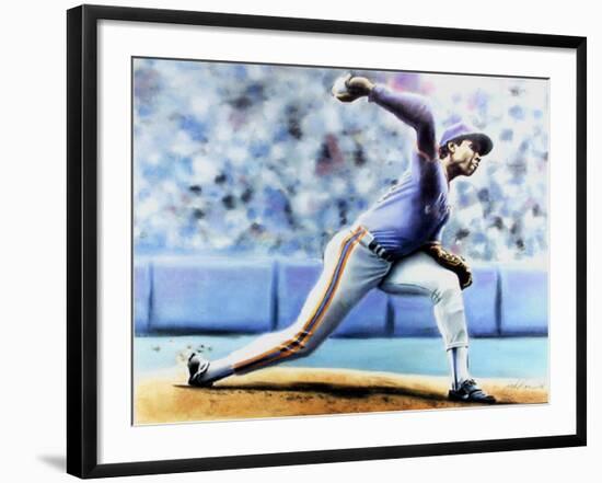 The Delivery (New York Mets Dwight Gooden)-Jack Lane-Framed Collectable Print