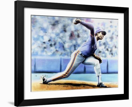 The Delivery (New York Mets Dwight Gooden)-Jack Lane-Framed Collectable Print