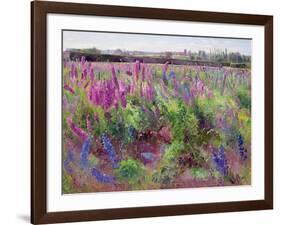 The Delphinium Field, 1991-Timothy Easton-Framed Giclee Print